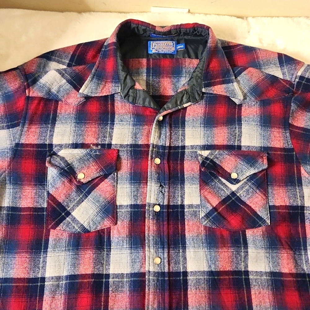 Pendleton Red and Blue Plaid Men's Shirt